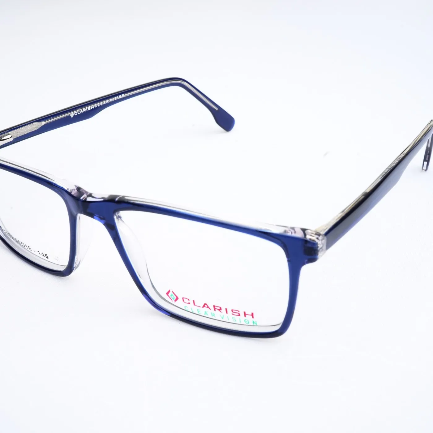 Clarish C.1102 rectangle cellulose acetate optical frame, 56-18-145 mm